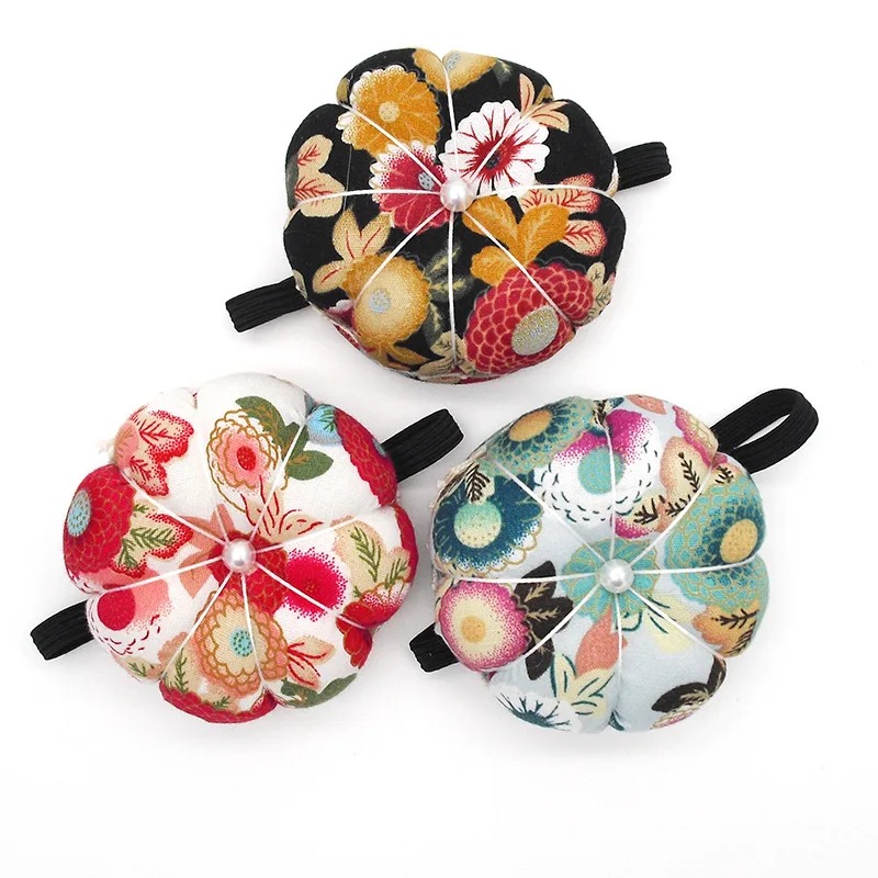 Sewing Pin Cushion - 2026 ランダムカラー パンプキン型 ピンクッションホルダー ソーイングキット DIYクラフト