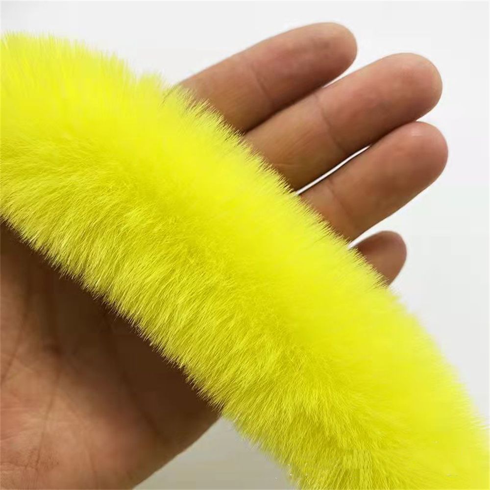 Textile And Sewing Supply - DIYアパレル縫製用品 スカーフ縫製用 ふわふわファー テープ 100cm ファーリーリボン