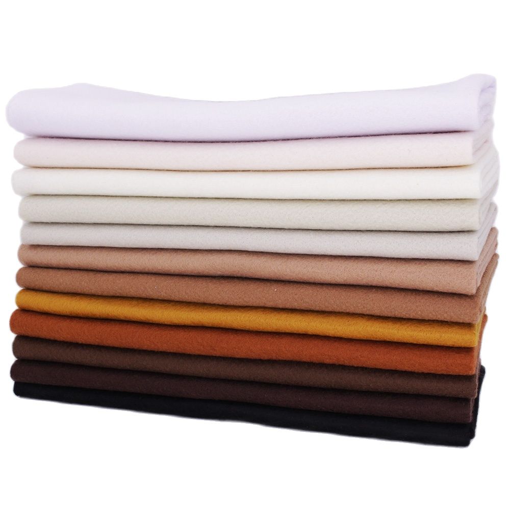 Textile And Sewing Materials - 1.2 ミリメートル黒、白、茶色、高密度フェルト柔らかい生地 DIY 縫製ホーム装飾、人形 & 工芸材料、ポリエステル布