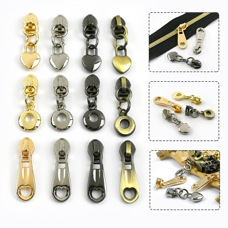 Textile And Sewing Supply - 10/20/30/40/50 個ジッパーカーソル 3 # ジッパースライダーナイロンジップテープバッグ修理ジッププーラーロックヘッド閉鎖縫製用品