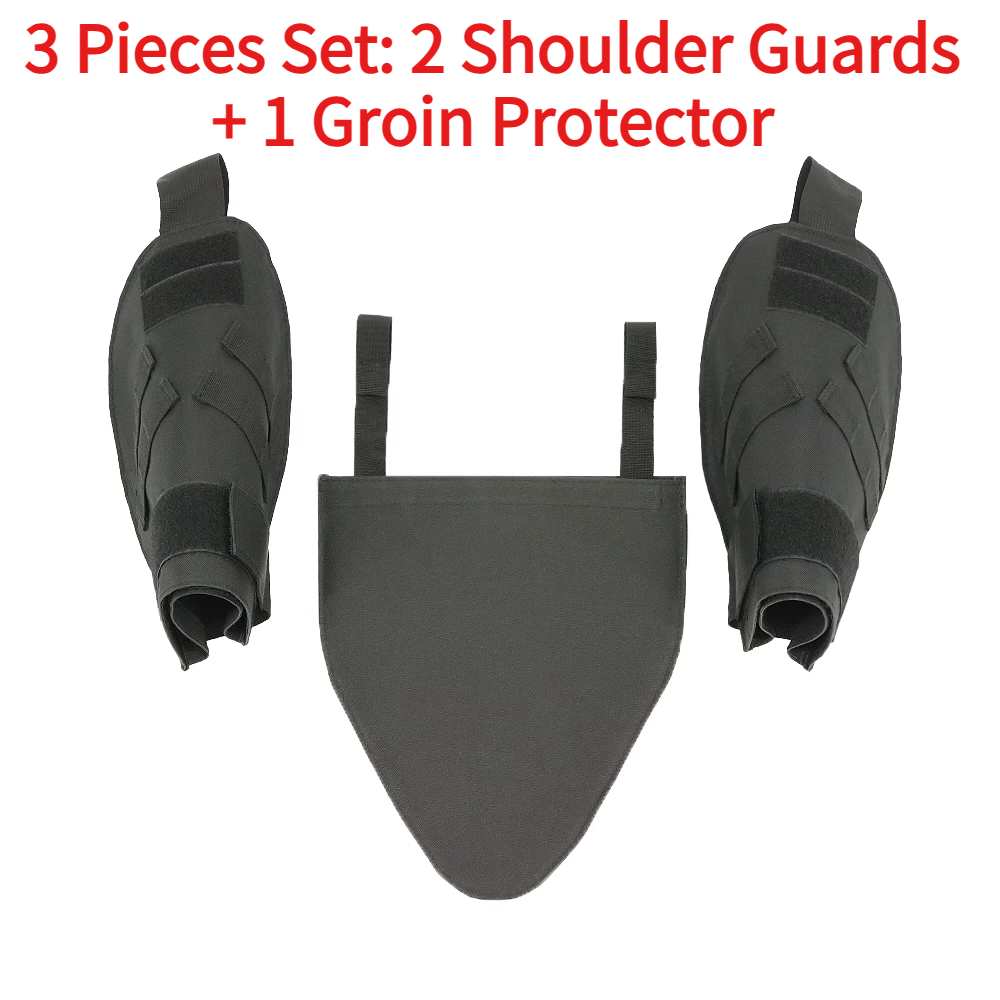 Shoulder Pad Set In - 3個入りタクティカルベスト延長パッドセット、OTV JPC対応の肩と股間パッド、MOLLEアウトドアギアアクセサリー