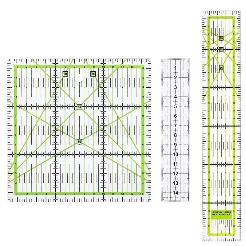 Sewing Gauge Ruler - 1/2 個 15 センチメートルキルティングパッチワーク定規生地布切断定規アクリル縫製定規 DIY ニット工芸品テーラー縫製ツール