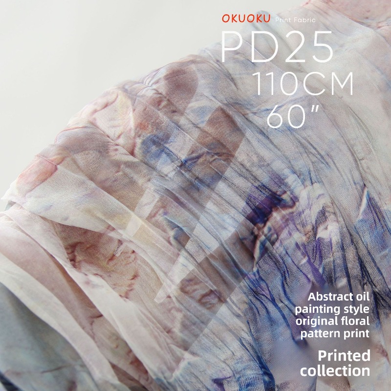 柔らかい薄いクラッシュタイダイプリントシフォン生地、ドレス衣 - Sewing Tie Dye のレビューと価格
