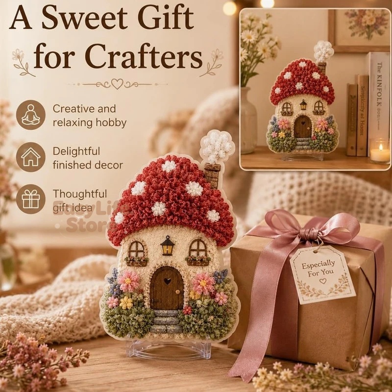 ファンタジーな村の3D布製ポケアートキット マッシュルームコ - Textiles Sewing Techniques のレビューと価格