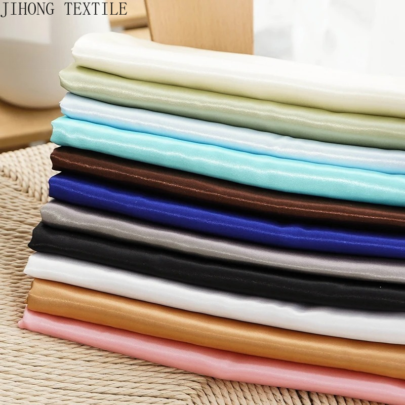 26 色プレミアムサテン生地ドレス裏地素材結婚式の装飾 DI - Textile And Sewing Materials のレビューと価格