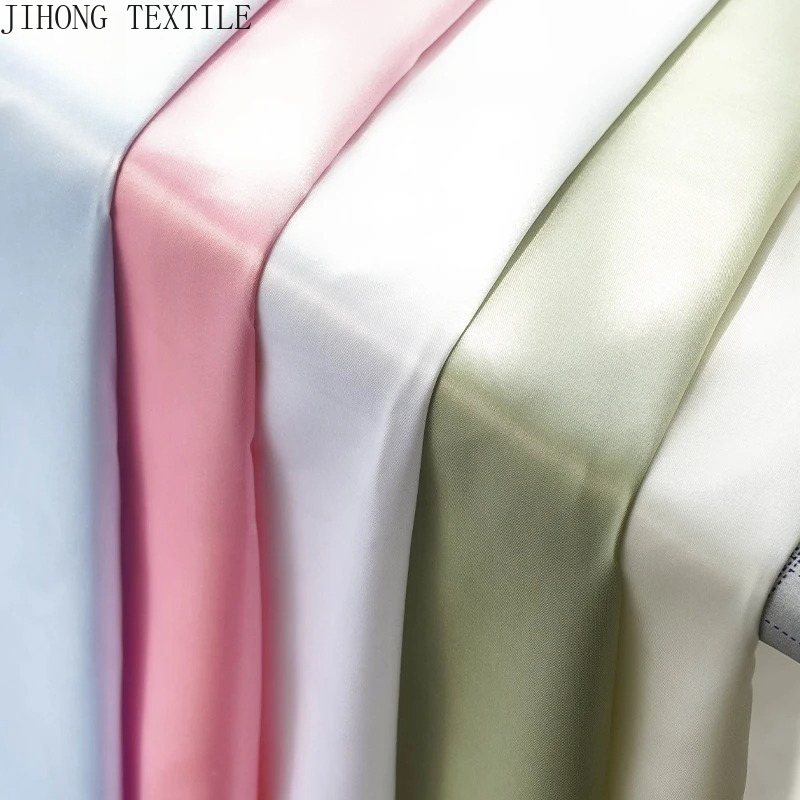 26 色プレミアムサテン生地ドレス裏地素材結婚式の装飾 DI - Textile And Sewing Materials のレビューと価格