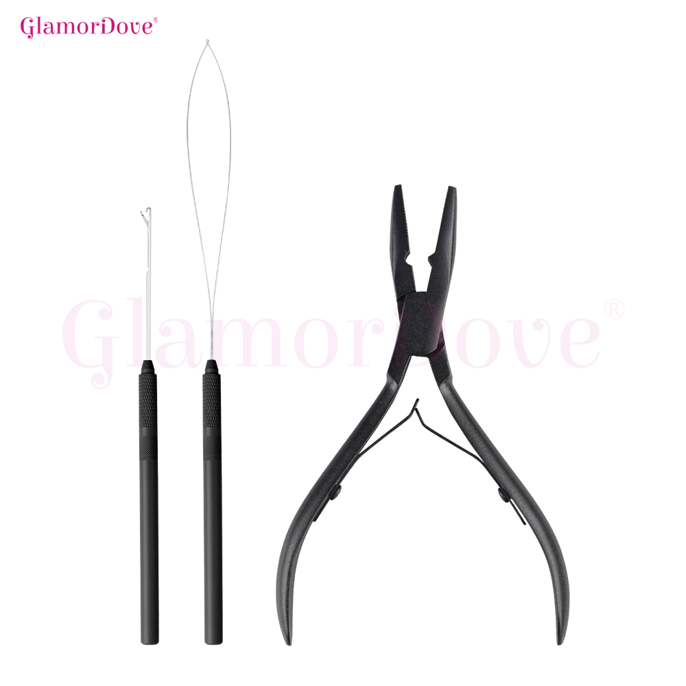 GlamorDove マイクロリングヘアエクステンションツー - Needle Threader Tool のレビューと価格