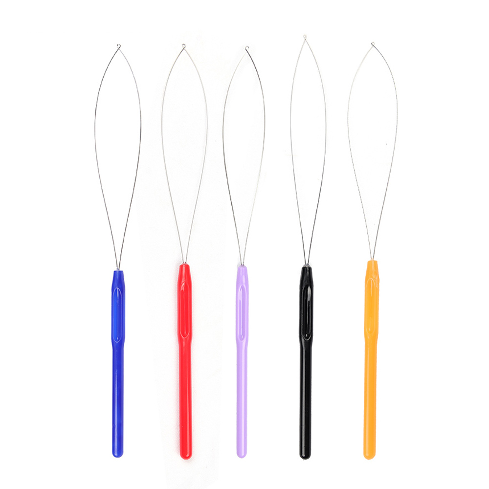 5 個のヘアエクステンションループニードルスレッダー引っ張り - Needle Threader Tool のレビューと価格