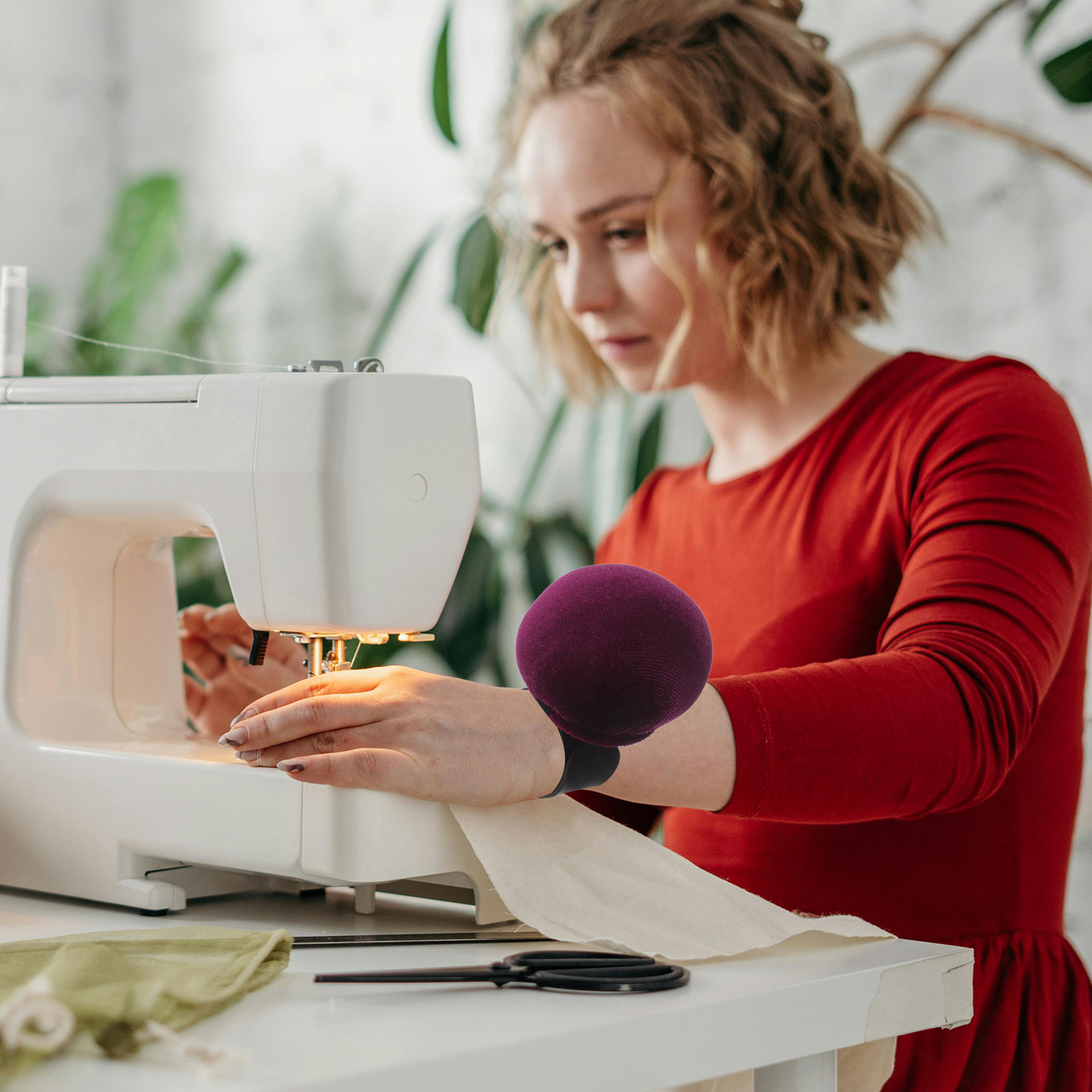 リストピンクッションスラップブレスレット PPコットン ニー - Sewing Pin Cushion のレビューと価格