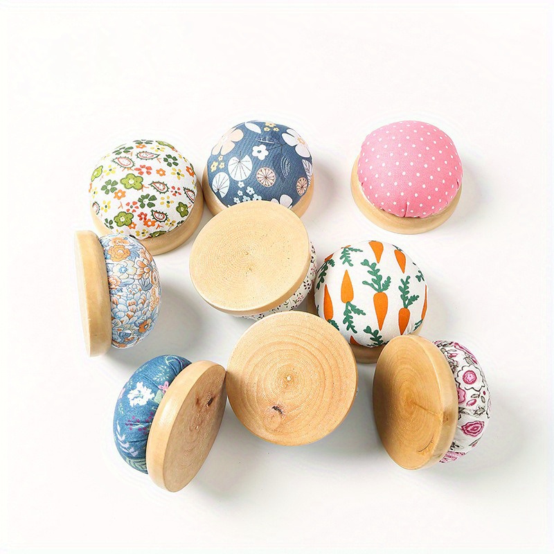 1Pc Ramdon カラー木製スタンド布針ピンクッション縫 - Sewing Pin Cushion のレビューと価格